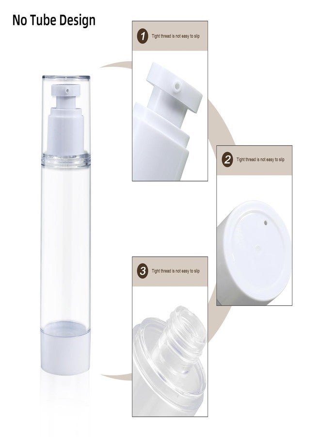 UMETASS Airless Lotion Pump Bottle,Refillable Travel Dispenser Bottle for Cream and Lotion (White-3.4oz) - Image 4